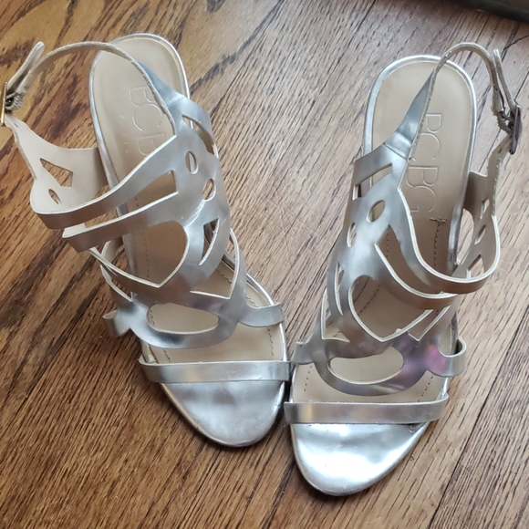 BCBGeneration Shoes | Bcbg Silver Heels65 | Poshmark